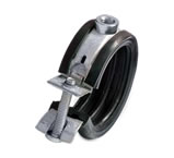 Clamps with one-sided fixation and rubber gasket EPDM