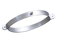 Clamps for sewerage pipes with wide brimmed rived nut M8